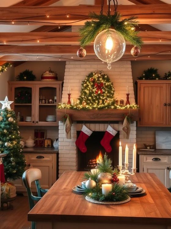 21 Rustic Christmas Kitchen Decor Ideas for a Charming Holiday Look