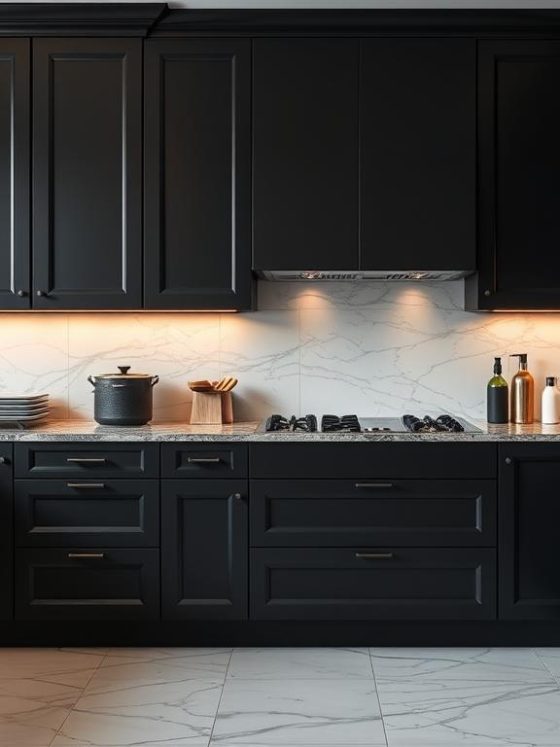 15+ Stunning Black Kitchen Transformations: From Dark Cabinets to Marble Masterpieces