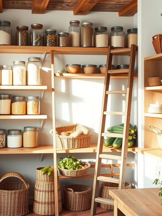 Minimal Farmhouse Pantry Storage | Easy Organization Ideas for Small Spaces